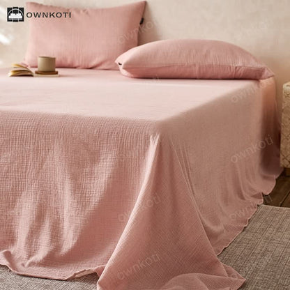 Cotton Gauze Coverlet | Double Layered | Multiple Sizes & Colors