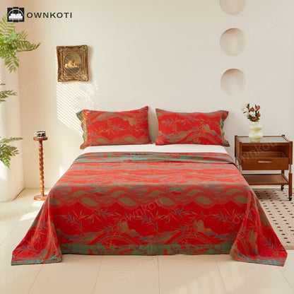Vintage Double Layer Cotton Coverlet | Eco-Friendly | Twin, Full, Queen, King Sizes