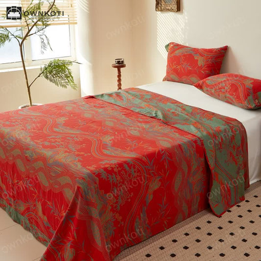 Vintage Double Layer Cotton Coverlet | Eco-Friendly | Twin, Full, Queen, King Sizes