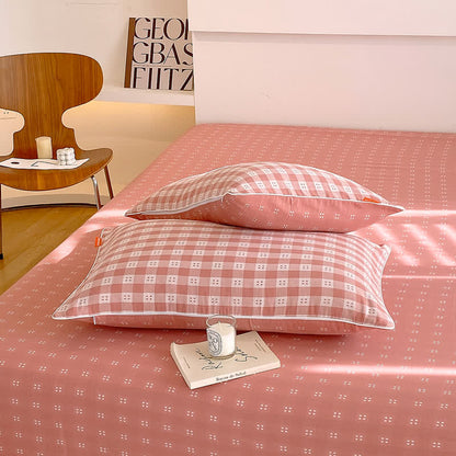 Cotton Gauze Plaid Coverlet | 100% Organic Cotton | Twin Size