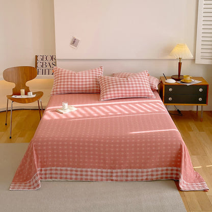Cotton Gauze Plaid Coverlet | 100% Organic Cotton | Twin Size