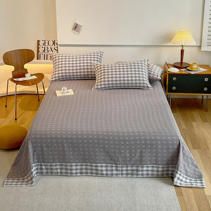 Cotton Gauze Plaid Coverlet | 100% Organic Cotton | Twin Size