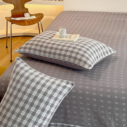Cotton Gauze Plaid Coverlet | 100% Organic Cotton | Twin Size