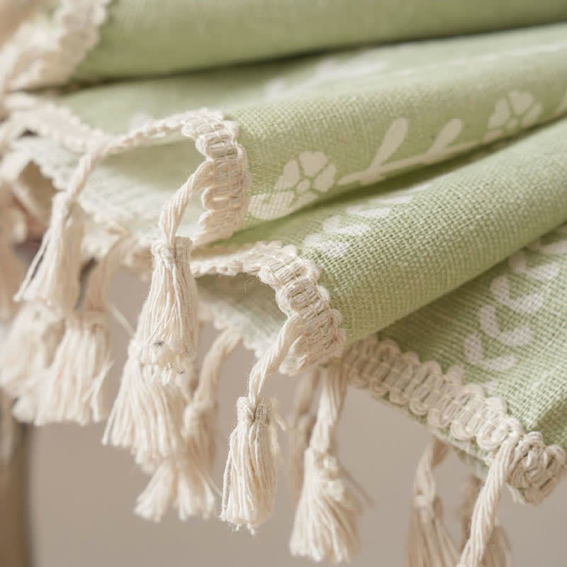 Rustic Floral Leaf Sheer Curtain | Soft Cotton | Multiple Sizes Available