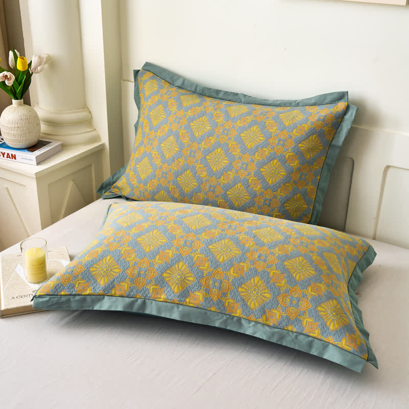 Cotton Jacquard Quilt | Lightweight Eco-Friendly Fabric | Full, Queen, King Sizes