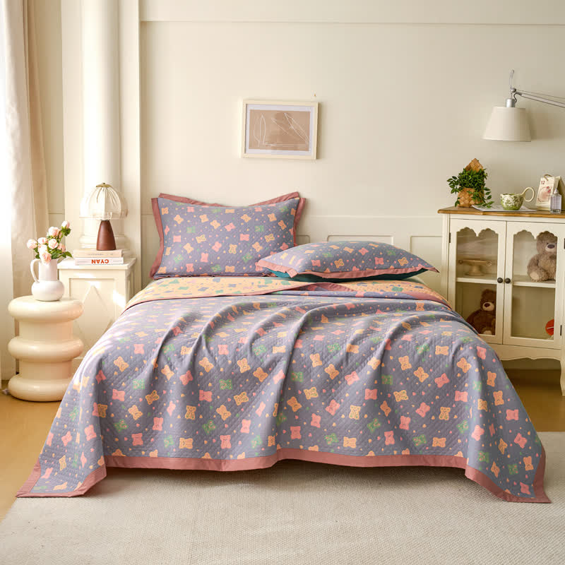 Cotton Gauze Reversible Quilt | Eco-Friendly Softness | Available in Full, Queen, King Sizes
