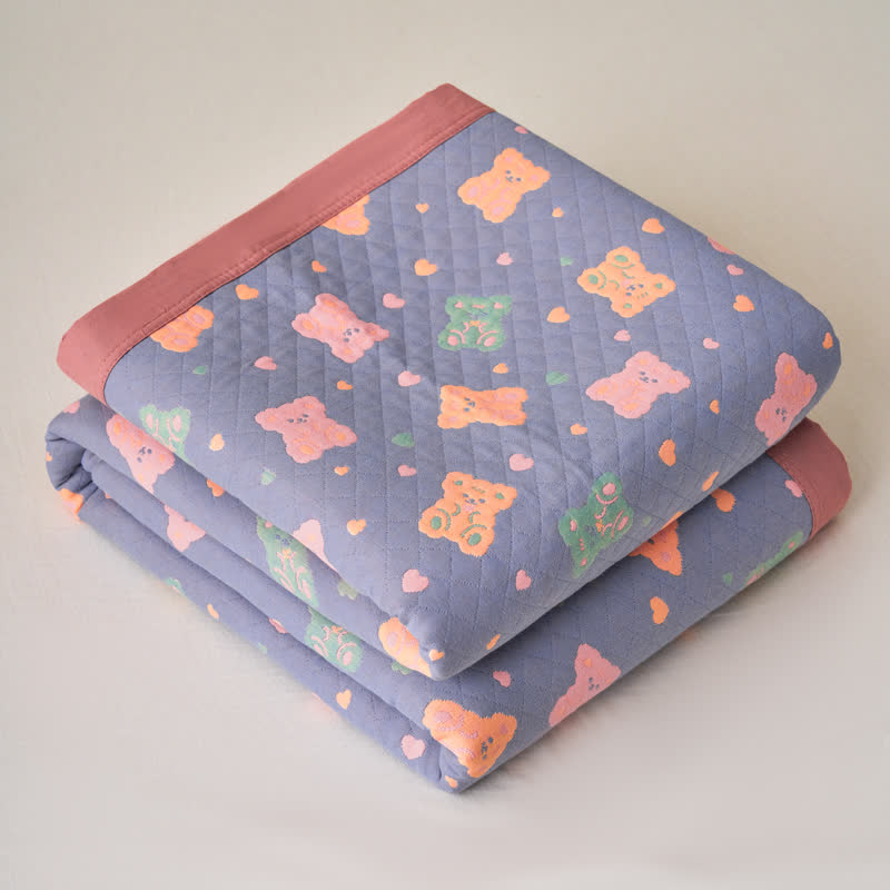 Cotton Gauze Reversible Quilt | Eco-Friendly Softness | Available in Full, Queen, King Sizes