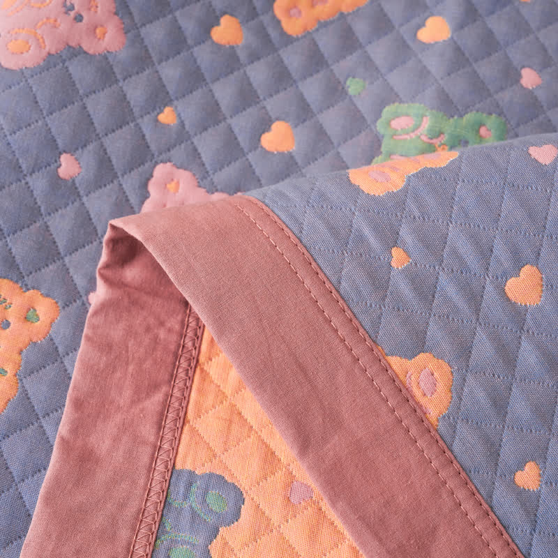 Cotton Gauze Reversible Quilt | Eco-Friendly Softness | Available in Full, Queen, King Sizes
