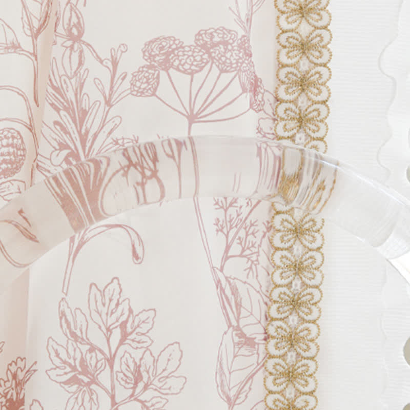 Pinecone Ruffle Curtain | Lightweight Gauze Polyester | 59"x107"