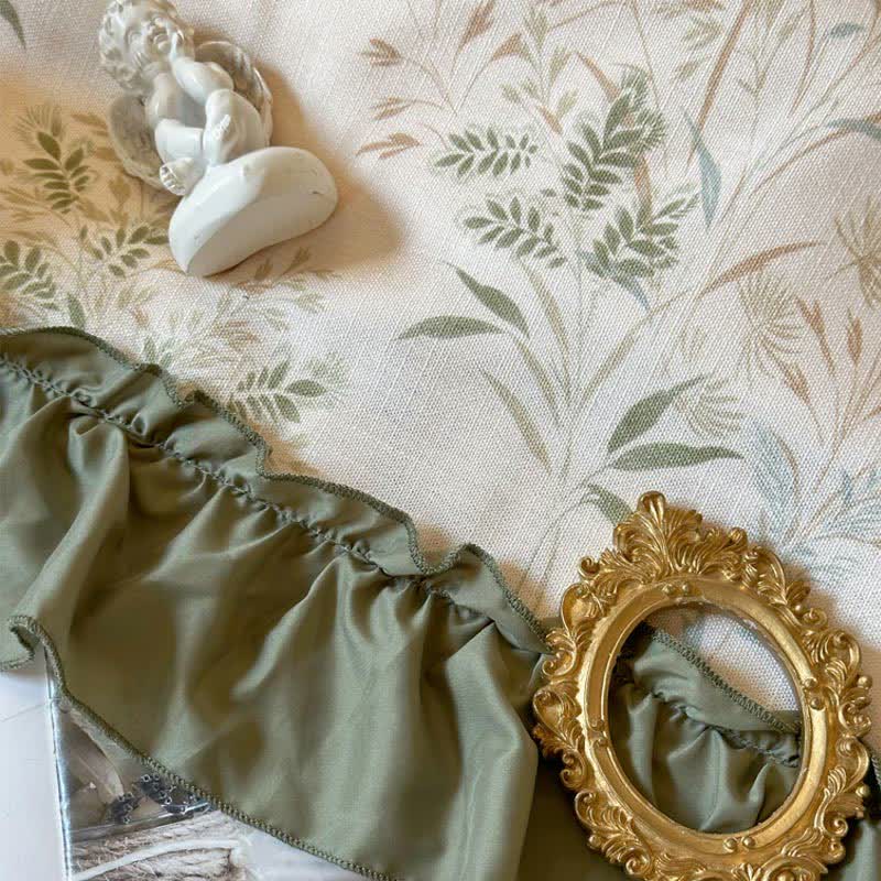 Bamboo Ruffle Curtain | Semi-Blackout Fabric | Multiple Sizes