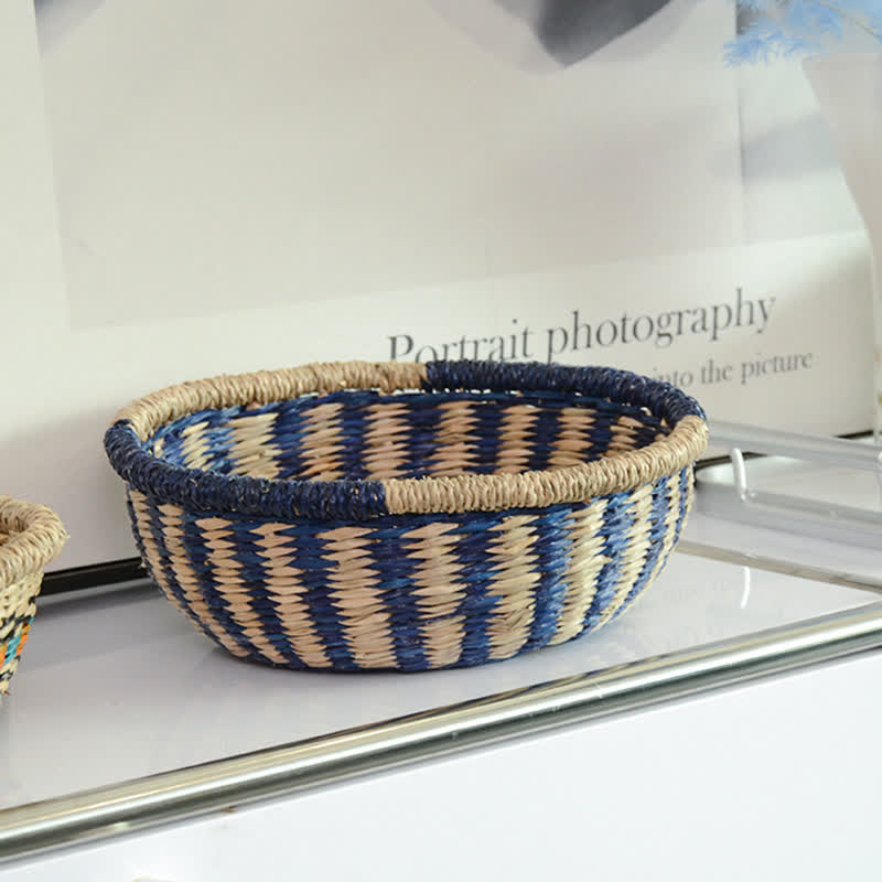 Natural Seagrass Storage Basket | Hand-Woven | 10.24" x 10.24" x 5.31"