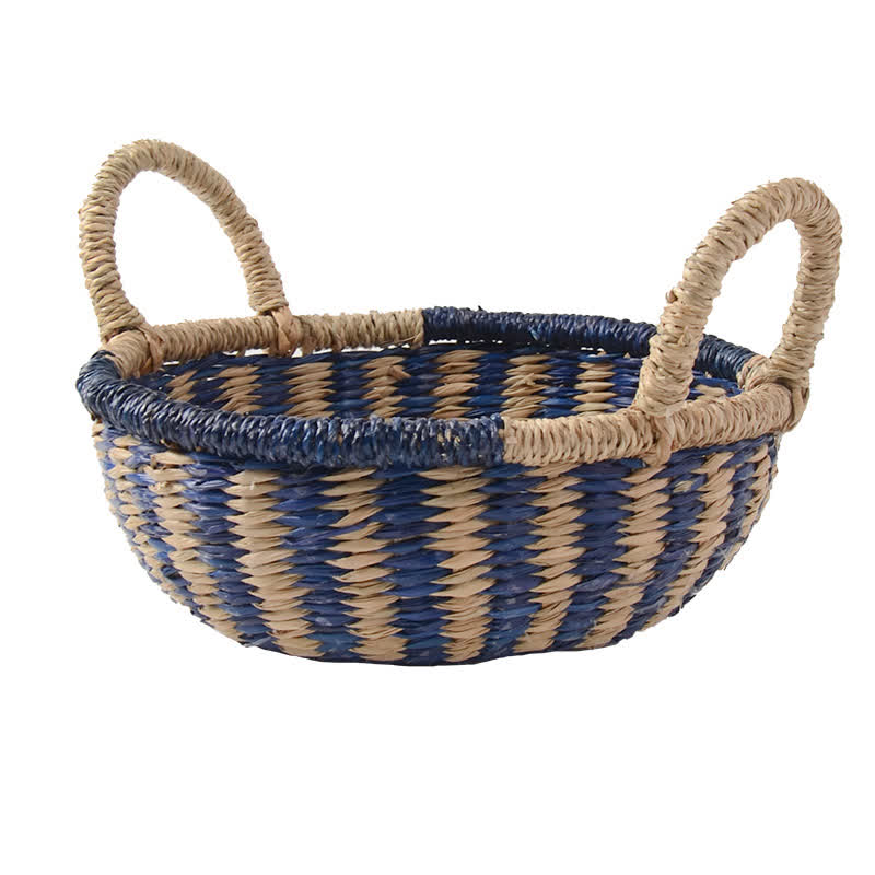 Natural Seagrass Storage Basket | Hand-Woven | 10.24" x 10.24" x 5.31"