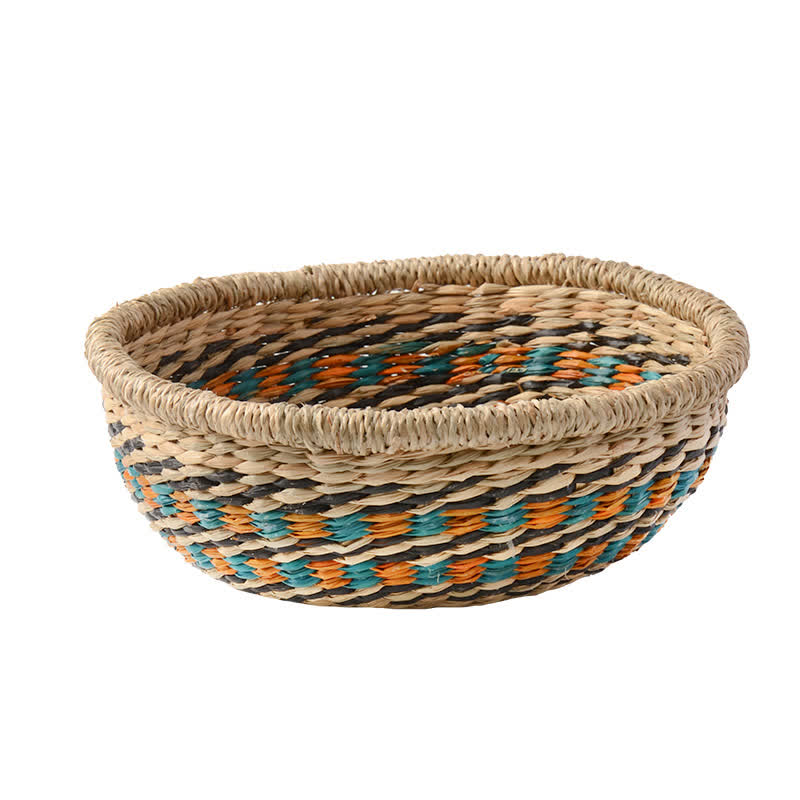 Natural Seagrass Storage Basket | Hand-Woven | 10.24" x 10.24" x 5.31"