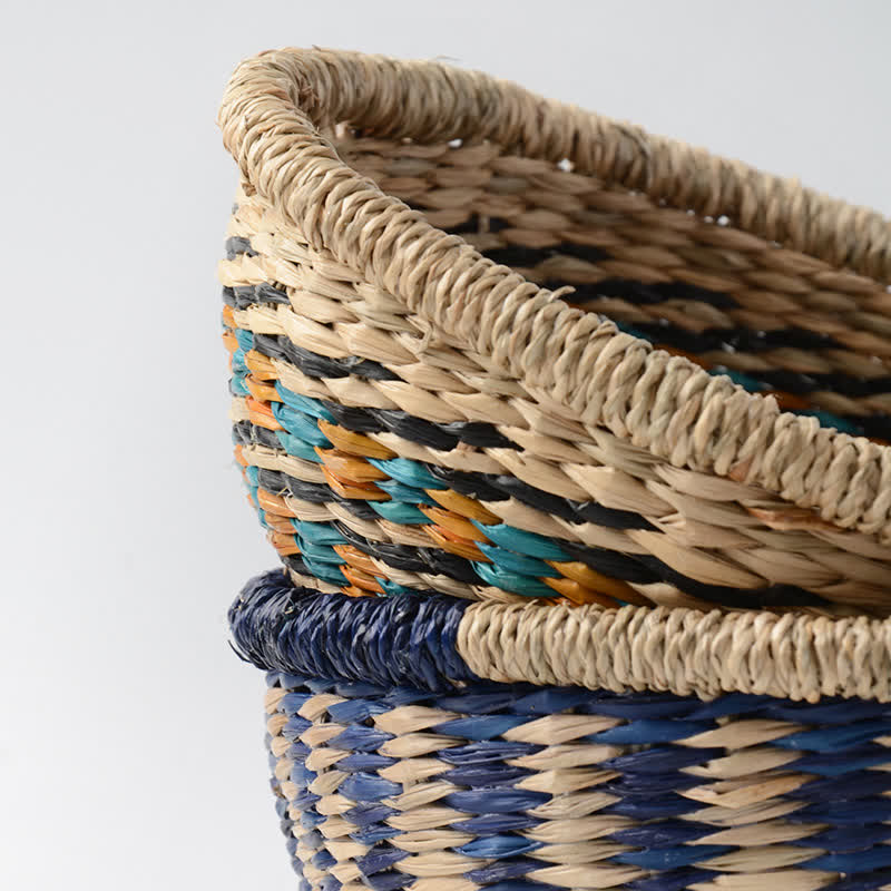 Natural Seagrass Storage Basket | Hand-Woven | 10.24" x 10.24" x 5.31"