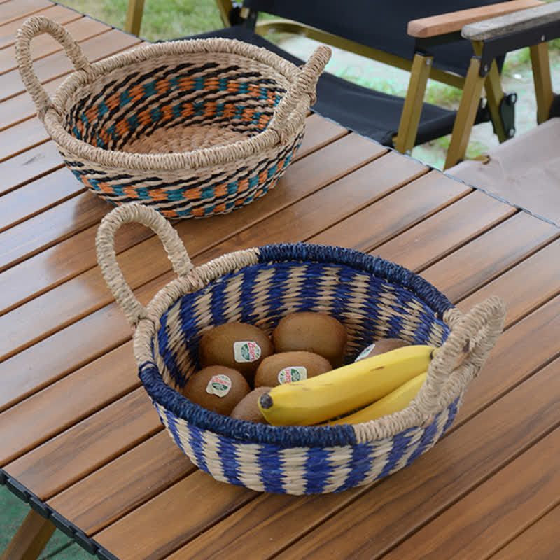 Natural Seagrass Storage Basket | Hand-Woven | 10.24" x 10.24" x 5.31"