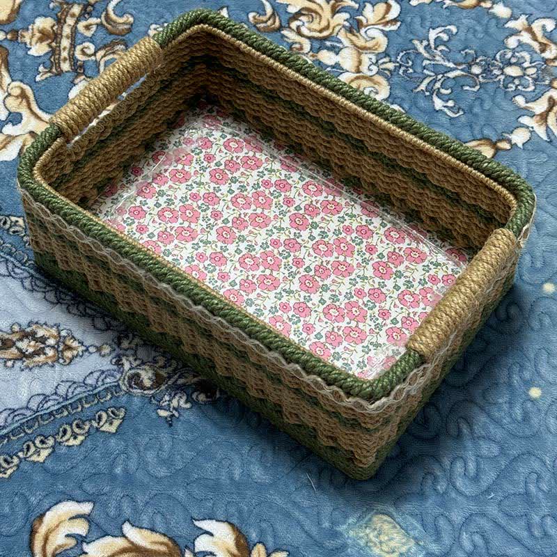 Rustic Storage Basket | Hand-Woven Jute Rope | Natural Color