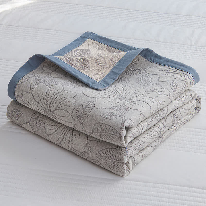 Cotton Gauze Quilt | Floral Design | Full, Queen, King Sizes
