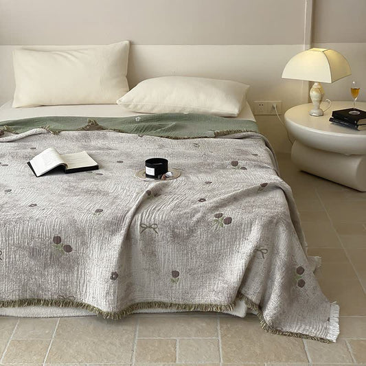 Reversible Cotton Gauze Quilt | Lightweight & Breathable | Full/Queen Size