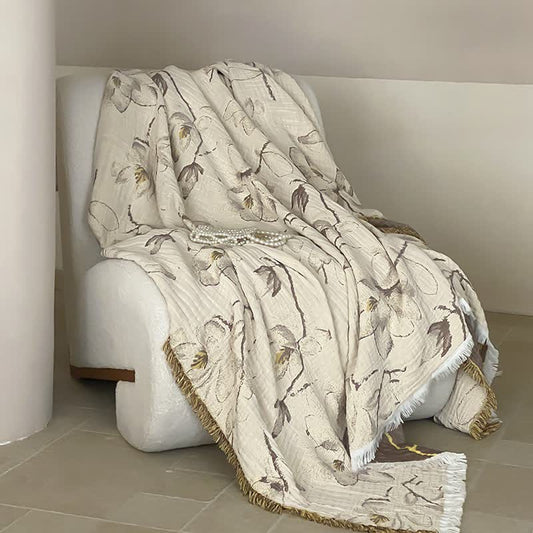 Cotton Gauze Sofa Blanket | Lightweight & Breathable | Multiple Sizes
