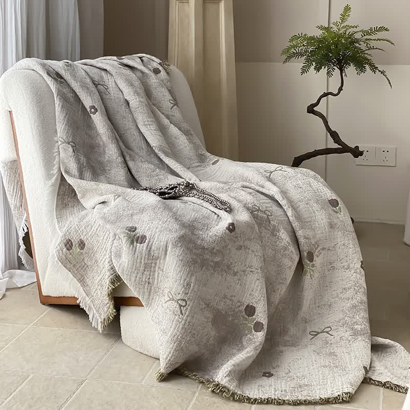 Reversible Cotton Gauze Quilt | Lightweight & Breathable | Full/Queen Size