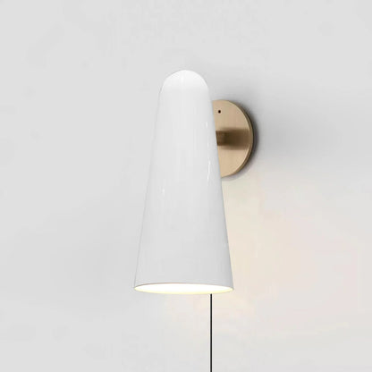 Conical Glass Wall Lamp | Iron, Metal & Glass | Gold, Nickel, Black Finishes
