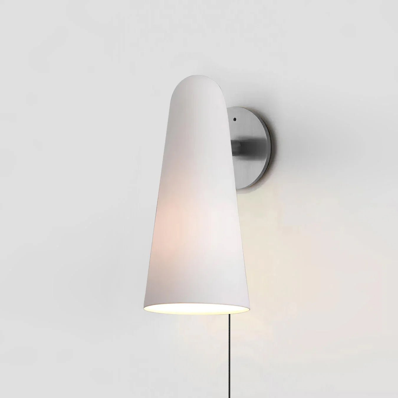 Conical Glass Wall Lamp | Iron, Metal & Glass | Gold, Nickel, Black Finishes