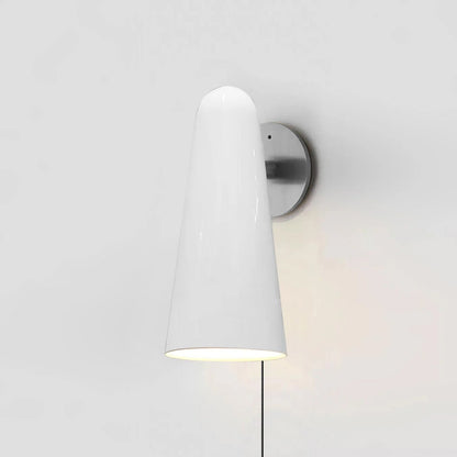 Conical Glass Wall Lamp | Iron, Metal & Glass | Gold, Nickel, Black Finishes