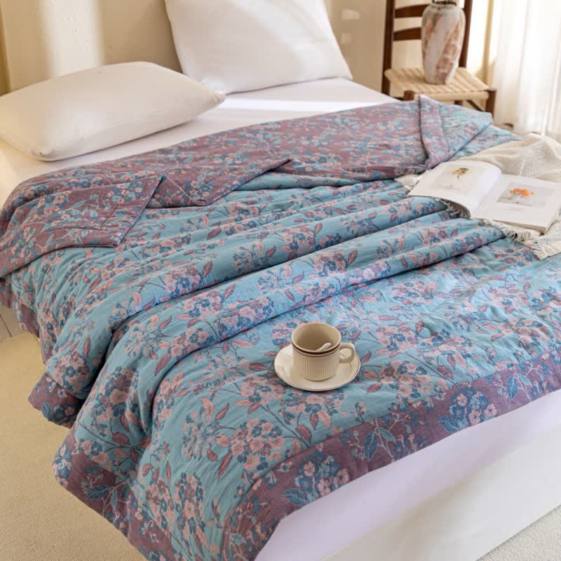 Yarn-Dyed Cotton Quilt | Double Layer Gauze | Full/Queen Size