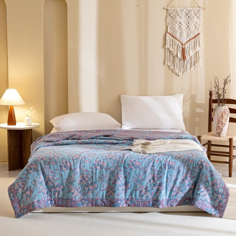 Yarn-Dyed Cotton Quilt | Double Layer Gauze | Full/Queen Size