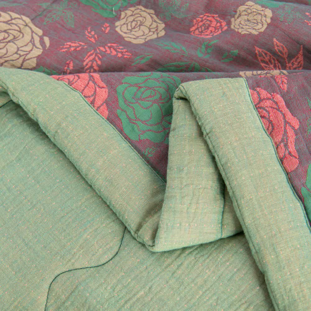 Vintage Rose Cotton Gauze Bedding Set | Eco-Friendly | Queen Size