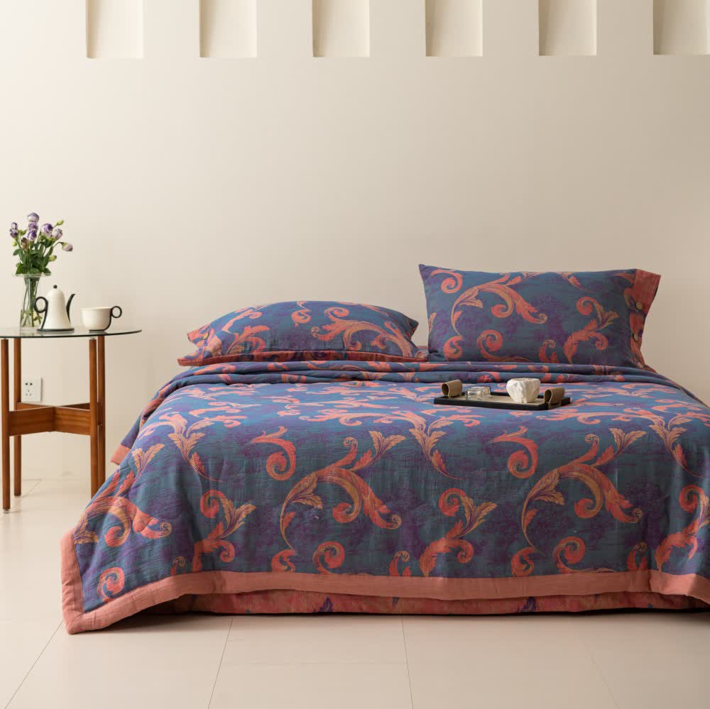 Breathable Cotton Gauze Retro Comfy Bedding