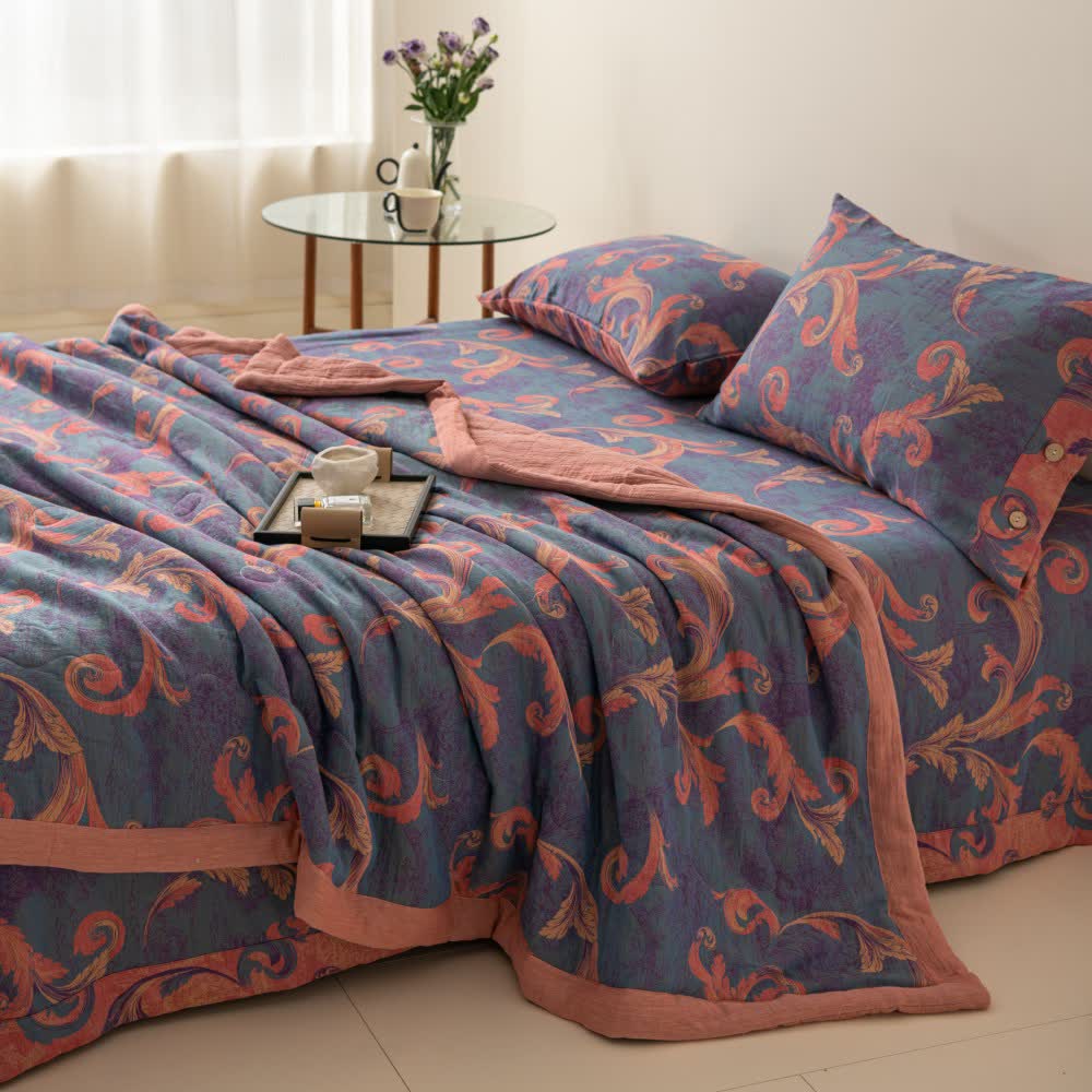 Breathable Cotton Gauze Retro Comfy Bedding