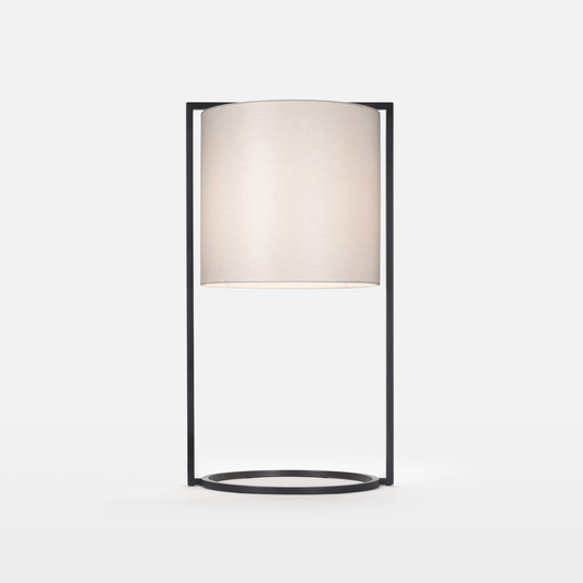 Mirage Frame Table Lamp | Metal, Fabric | Black, White