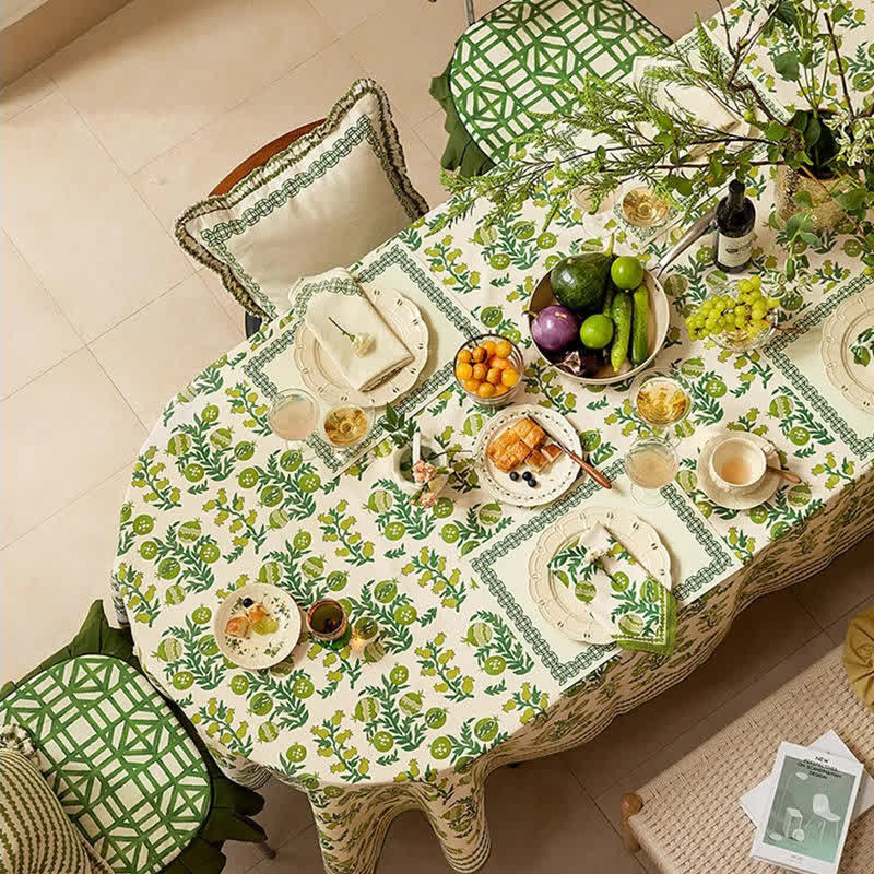 Waterproof Refresh Floral Soft Tablecloth