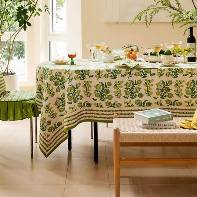 Waterproof Refresh Floral Soft Tablecloth