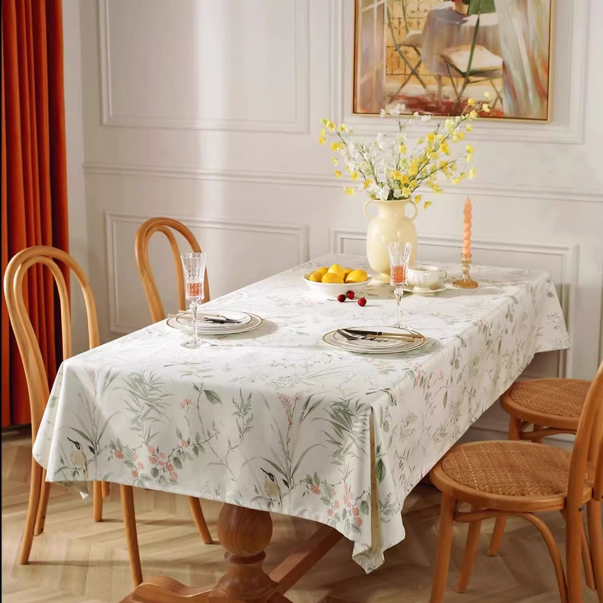 Pastoral Magpie Waterproof Anti-wrinkle Tablecloth