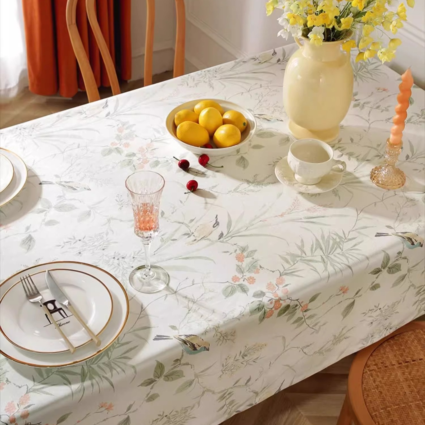 Pastoral Magpie Waterproof Anti-wrinkle Tablecloth