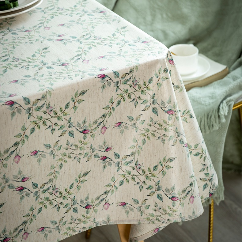 Pastoral Style Waterproof Soft Tablecloth