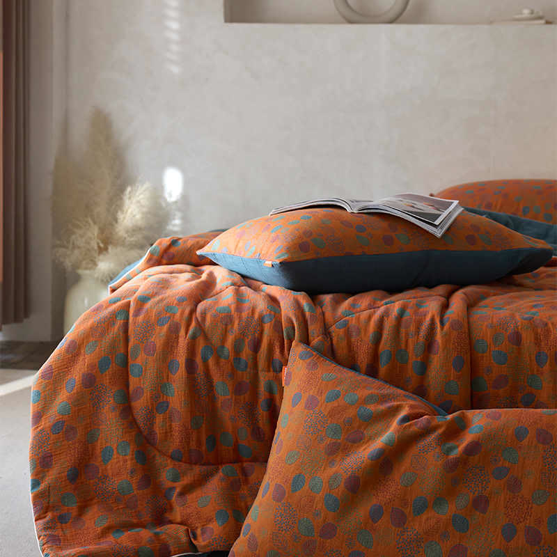 Bedding Set | Cotton Gauze | Floral Print | 4 Pieces