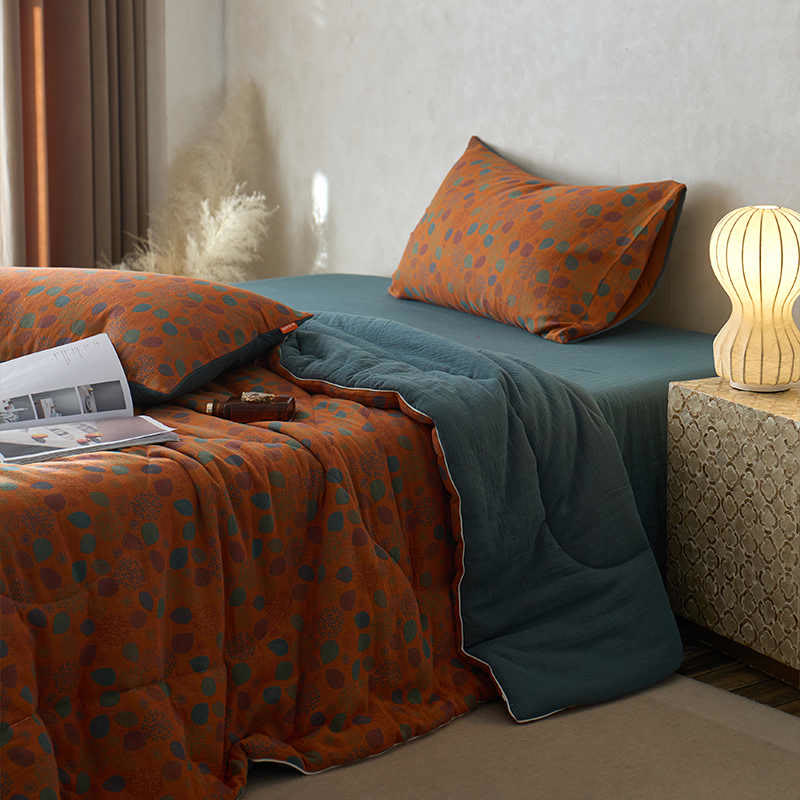 Bedding Set | Cotton Gauze | Floral Print | 4 Pieces