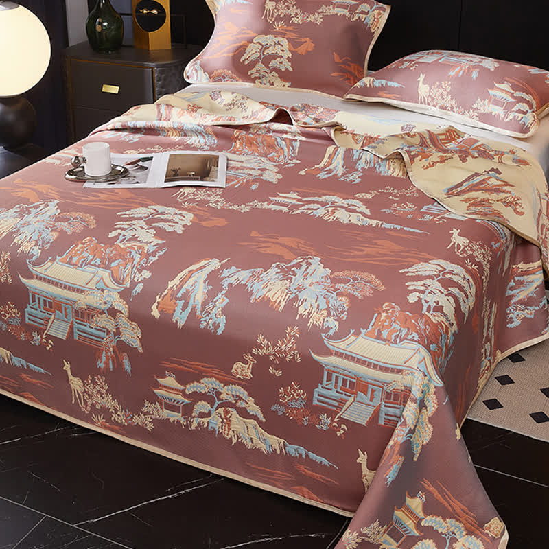 Three-Layer Gauze Cooling Coverlet | Eco-Friendly Lyocell & Cotton | Available in Twin, Full, Queen, King