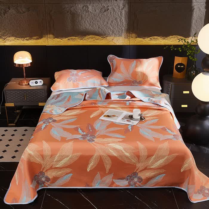 Jacquard Leaf Reversible Coverlet | Breathable Lyocell & Cotton | Twin, Full, Queen, King Sizes