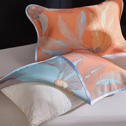 Jacquard Leaf Reversible Coverlet | Breathable Lyocell & Cotton | Twin, Full, Queen, King Sizes