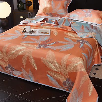 Jacquard Leaf Reversible Coverlet | Breathable Lyocell & Cotton | Twin, Full, Queen, King Sizes