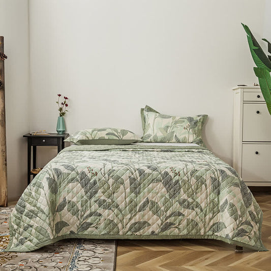 Lyocell Fiber Quilted Bedding Set | Eco-Friendly & Biodegradable | Queen Size with 2 Pillowcases