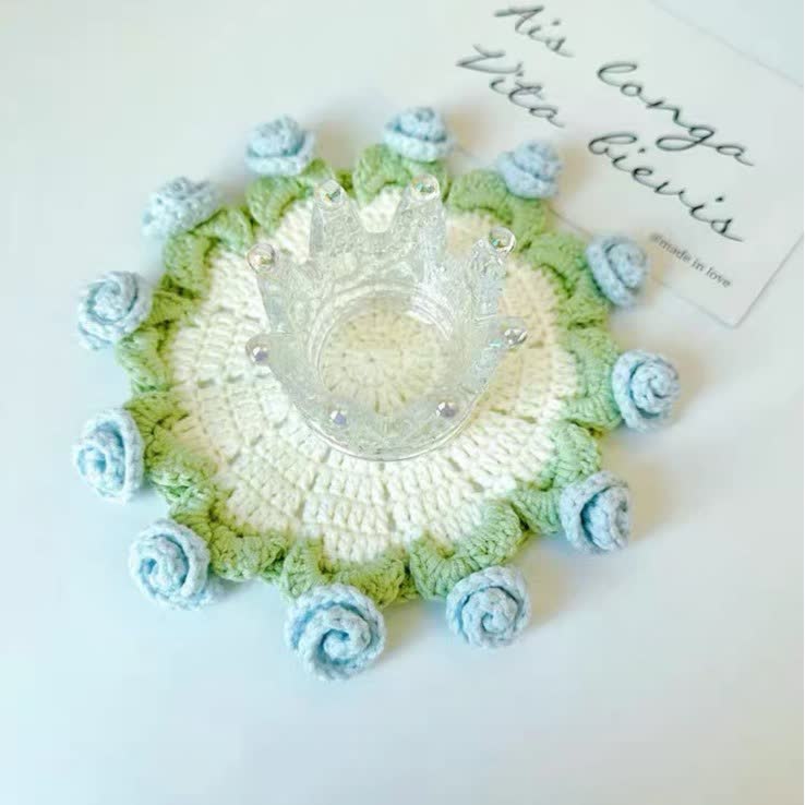 Crochet Coaster Set | Eco-Friendly Yarn | 1-5 Pieces