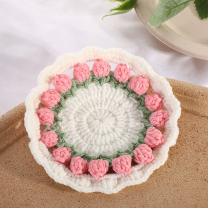 Handmade Crochet Coaster Set | High-Quality Yarn | Available in 1, 2, 4, or 5 Pieces