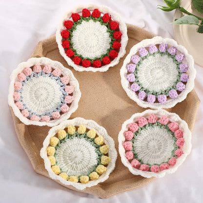 Handmade Crochet Coaster Set | High-Quality Yarn | Available in 1, 2, 4, or 5 Pieces