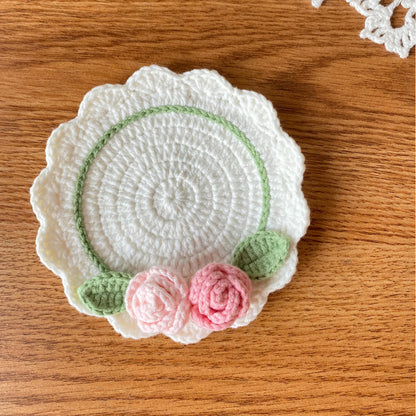 Handmade Crochet Coaster Set | Yarn | Available in 1, 2, 3, or 6 Pieces