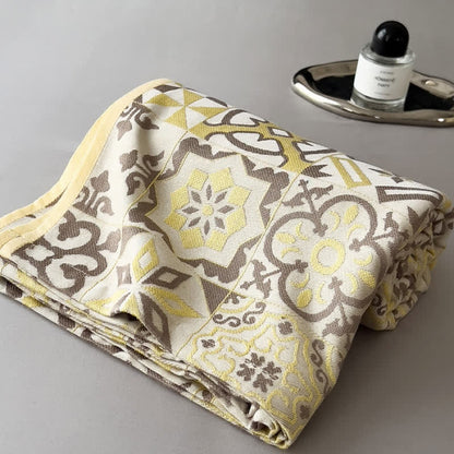 Bamboo Fiber Quilt | Jacquard Vintage Design | Full/Queen Size